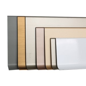 Aluminum alloy skirting board, stainless steel skirting board, self-adhesive non perforated metal footline, skirting board, invisible wall corner line